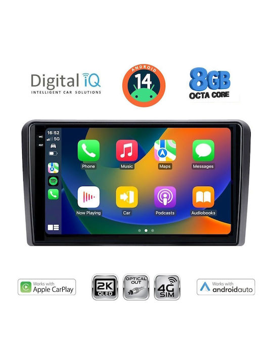 Digital IQ Car Audio System for Ford Tourneo / Courier 2014 (Bluetooth/USB/WiFi/GPS/Apple-Carplay/Android-Auto) with Touch Screen 9"