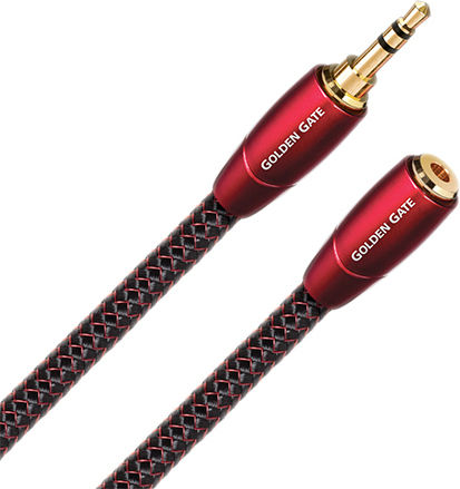 Audioquest 3.5mm Jack Cable 3.5mm Male - 3.5mm Female Black 2m With Gold Plated Terminals Golden Gate