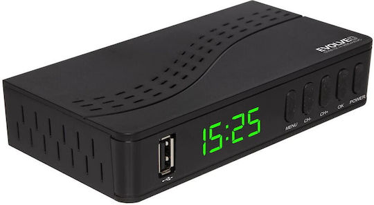 Evolveo Alpha T2 DT-3055-T2-HEVC Mpeg-4 Digital Receiver HD (720p) with PVR (Record to USB) Function Connections SCART / HDMI / USB