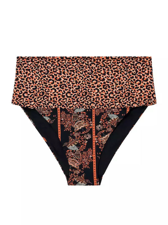 Bikini Inferioare Slip Talie Înaltă Multicolore