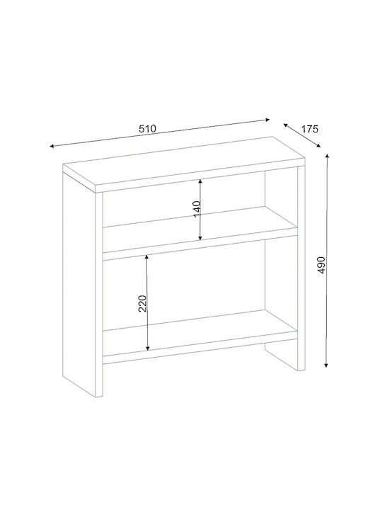 Rectangular Side Coffee Table Silvanus Wooden White W51xL17.5xH49cm GP042-0095 1