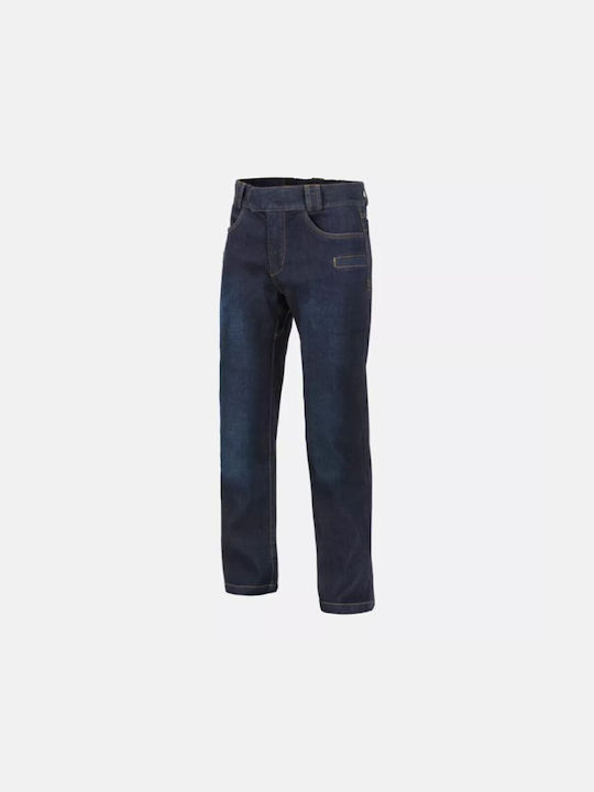 Men's Jeans Pants with Slim Fit Dark Blue