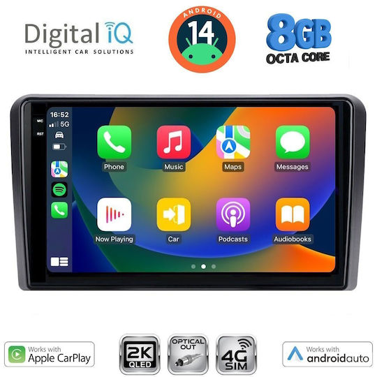 Digital IQ Car Audio System for Suzuki Vitara 2000-2005 (Bluetooth/USB/WiFi/GPS/Apple-Carplay/Android-Auto) with Touch Screen 9"