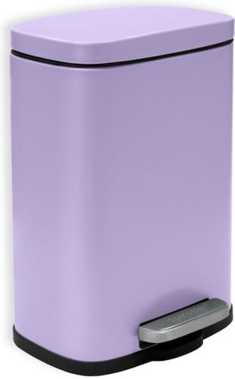 Dimitracas Akira Metallic Bathroom Basket Soft Close 5lt Purple