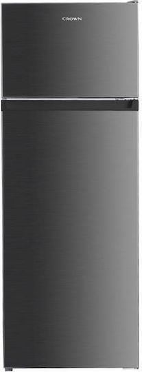 Crown Ψυγείο Δίπορτο 206lt Υ143xΠ55xΒ55εκ. Inox DF241ESI