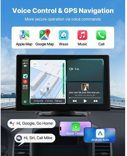 Car Stereo Vevor Radio Carplay Touch Screen 9 Apple Android Automatic Reverse Camera