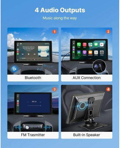 Car Stereo Vevor Radio Carplay Touch Screen 9 Apple Android Automatic Reverse Camera