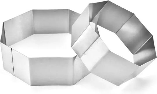 Set 3 Forme Hexagonale Pentru Tort Abyz 19.5 15 10 Cm Înălțime 4.5 Cm Pentru Copt Decorat Crearea Deserturilor Unice