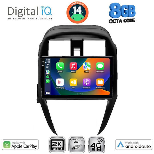 Digital IQ Car Audio System for Nissan Leaf 2009-2017 (Bluetooth/USB/WiFi/GPS/Apple-Carplay/Android-Auto) with Touch Screen 9"