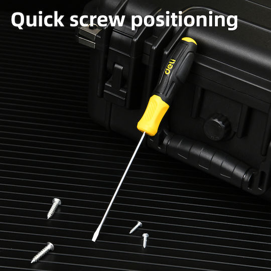 Deli Magnetic Screwdriver Straight Size 5x100mm