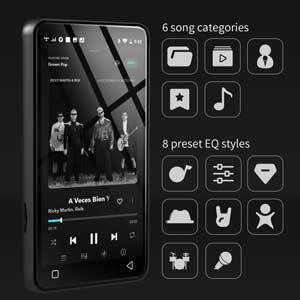 Innioasis ‎g1 Mp3/mp4 MP3 Player (80GB) με LCD Οθόνη Αφής 4" Μαύρο