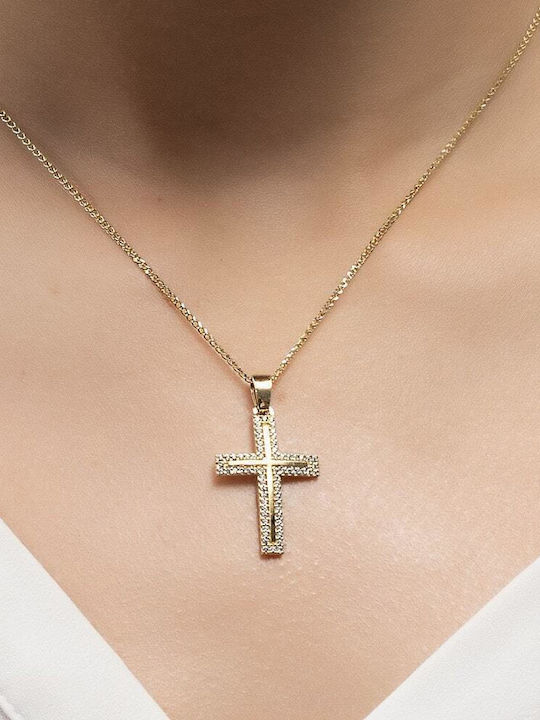 Eforo Дамски Златен Кръст 14K