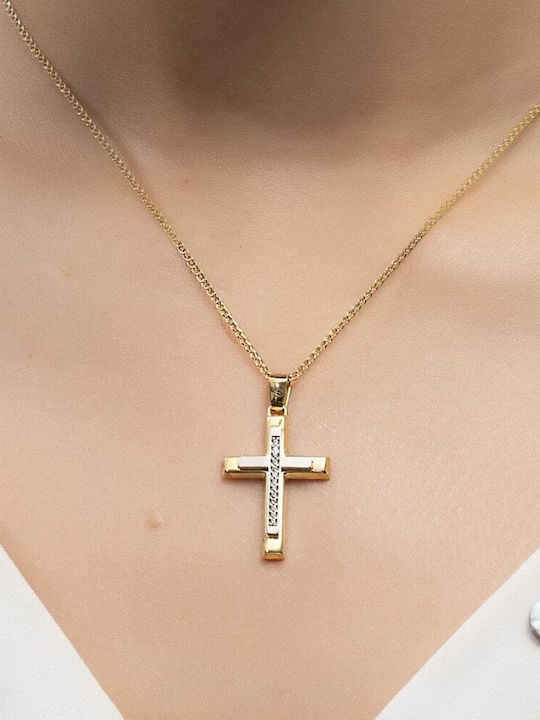 Eforo Women's Gold Cross 14K
