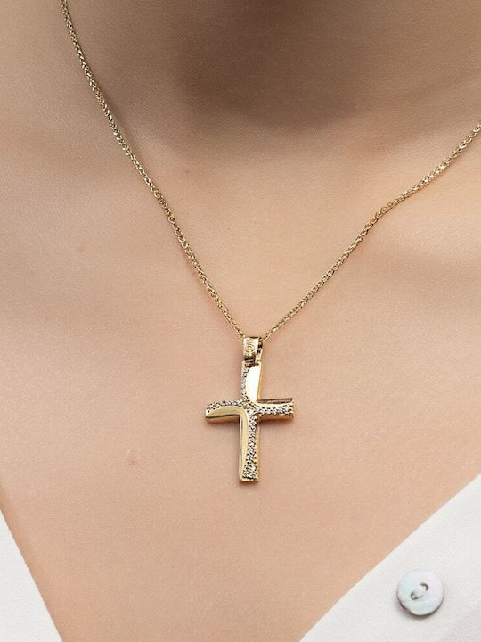 Eforo Women's Gold Cross 14K