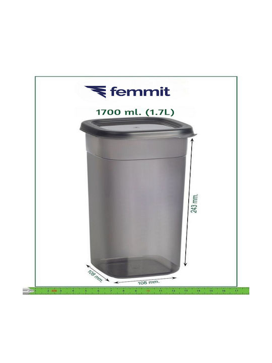 Femmit Lebensmittelgläser & Behälter 1700 ml mit luftdichtem Kunststoffdeckel
