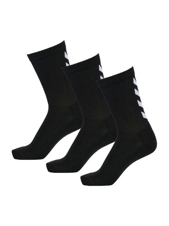 Hummel Fundamental Αθλητικές Κάλτσες Μαύρες 3 Ζεύγη