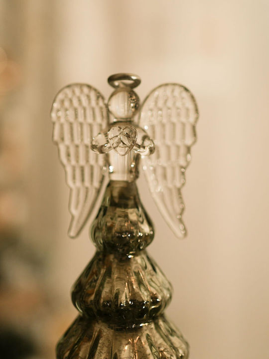 Christmas Decorative Illuminated Glass Tree Battery Silver