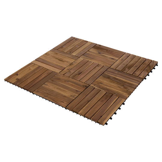 HomeMarkt Wood Garden Decking Board 30x30cm 10pcs