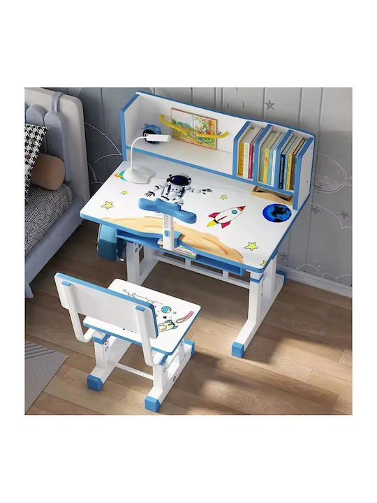 Kids Desk made of Melamine White-Light Blue 70x45x75cm