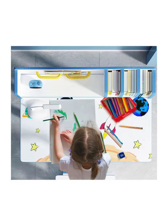 Kids Desk made of Melamine White-Light Blue 70x45x75cm