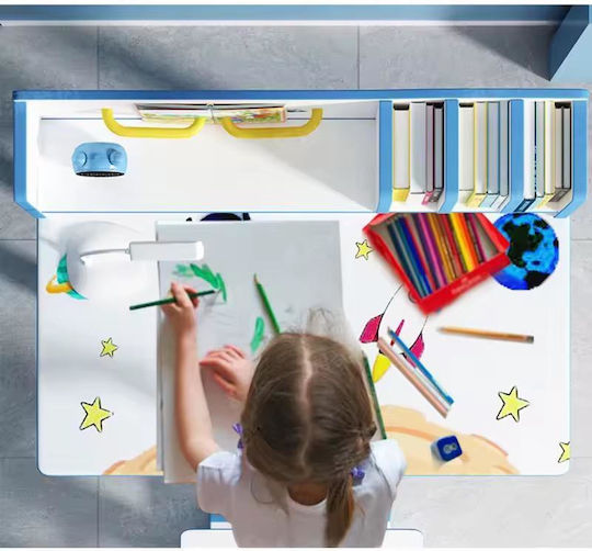 Kids Desk White/Light Blue 70x45x75cm