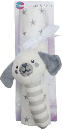 Dreams by Joyce Baby Rattle Grey Dog 2 Pieces