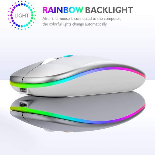 Ασύρματο RGB Gaming Ποντίκι Λευκό
