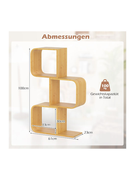 Bücherschrank Bambus 61x23x100cm