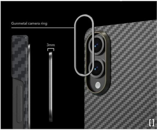 Nekit Задна корица Aramid Fiber 1мм Черен (Galaxy S25 Edge)
