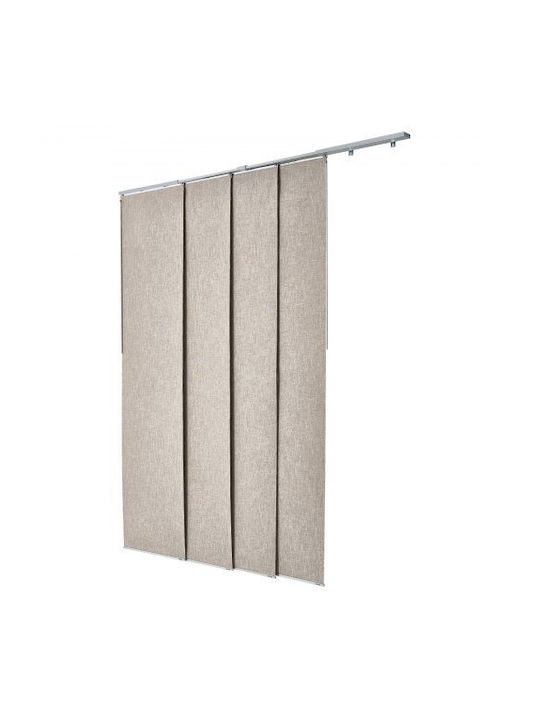 Vevor Panel Track Blinds Extendable Track 116 Cm To 218 Cm W Trimmable Brown