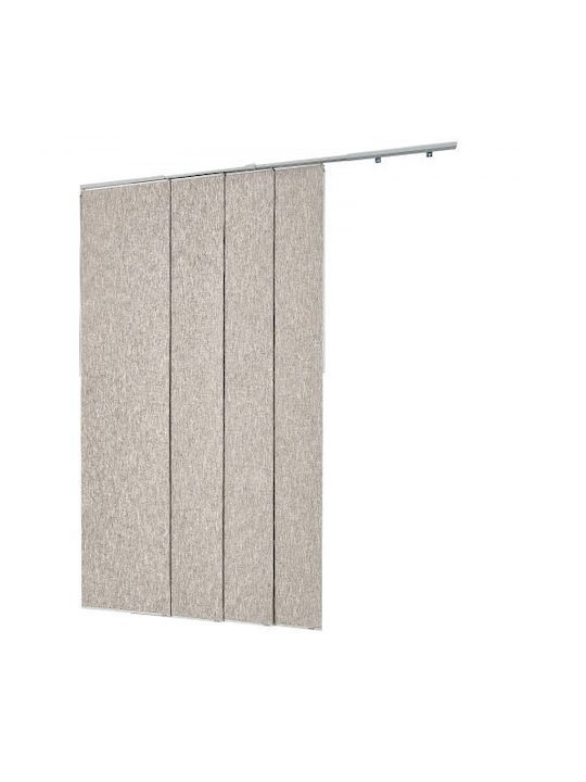 Vevor Panel Track Blinds Extendable Track 116 Cm To 218 Cm W Trimmable Brown