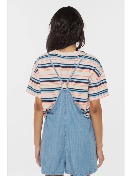 Ovin Vintage Women's Jumpsuit Denim Light Aged Denim