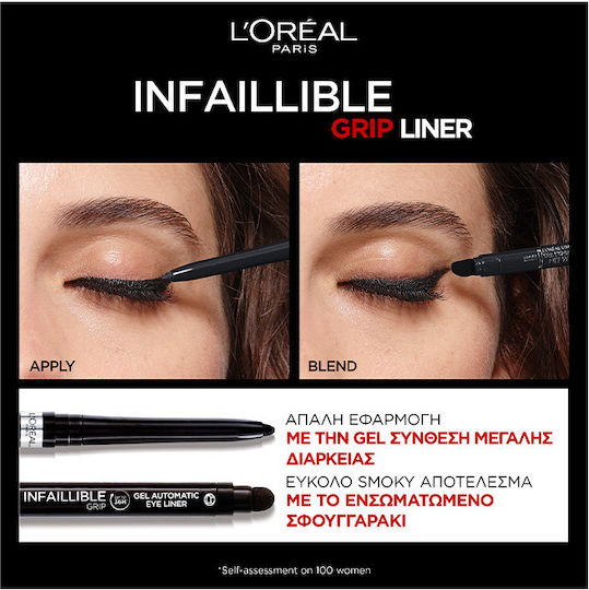 L'Oreal Paris Infaillible Grip Liner 36H Gel Weicher Augenstift Schatten Taupe Grau