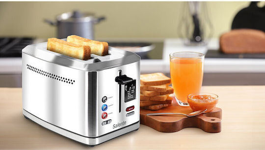 Salente Φρυγανιέρα 2 Θέσεων 950W Γκρι
