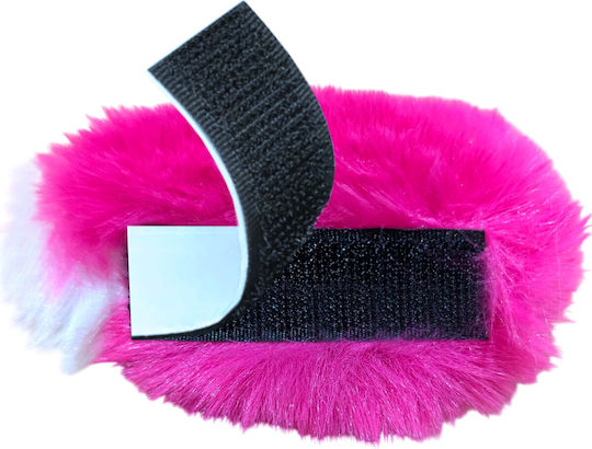 Helmet Ears Fur 2 Pcs Pink