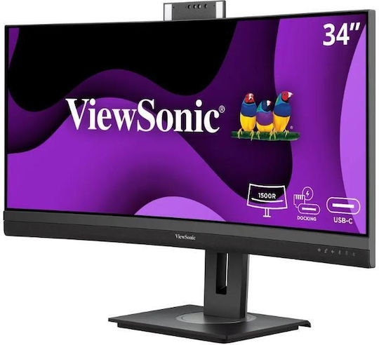 Viewsonic VG3457CV Ултраширок VA HDR Curved Монитор 34" QHD 3440x1440 с Време за Реакция 5мс GTG