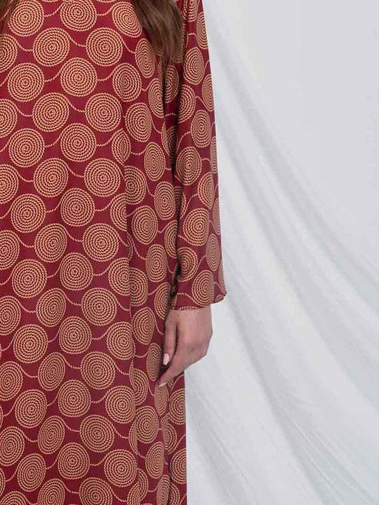 Maxi Damenkleid Burgundisch