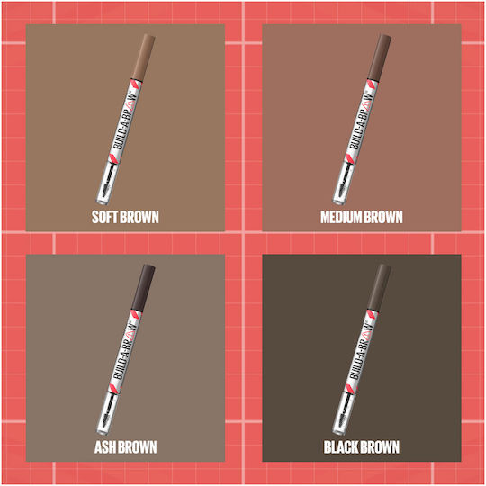 Maybelline Build-a-brow 2 Easy Steps Eyebrow Pencil Ash Brown