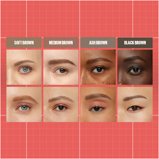 Maybelline Build-a-brow 2 Easy Steps Pencil for Eyebrows Black Brown