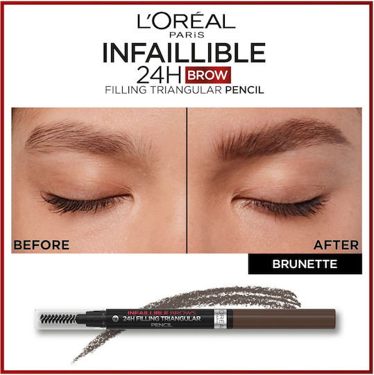 L'Oreal Paris Infaillible Brows 24H Filling Triangular Μολύβι για Φρύδια 05 Brunette