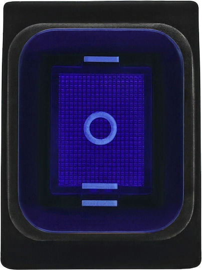 Led Switch 3-position 6-pin 12-24v Rocker Rocker Waterproof Blue