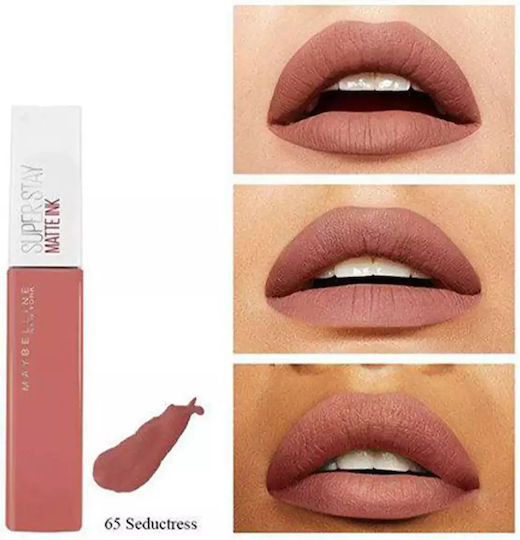 Maybelline Super Stay Matte Ink Υγρό Κραγιόν Matte 65 Seductress 5ml