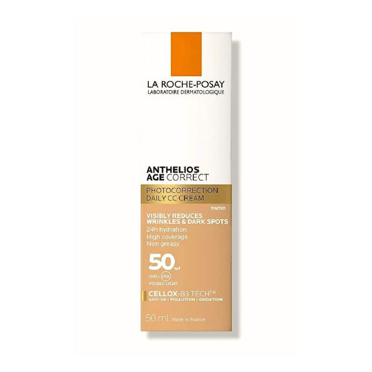 La Roche Posay Anthelios Age Correct Cremă de Față cu Protecție Solară SPF50 cu Pigment 50ml