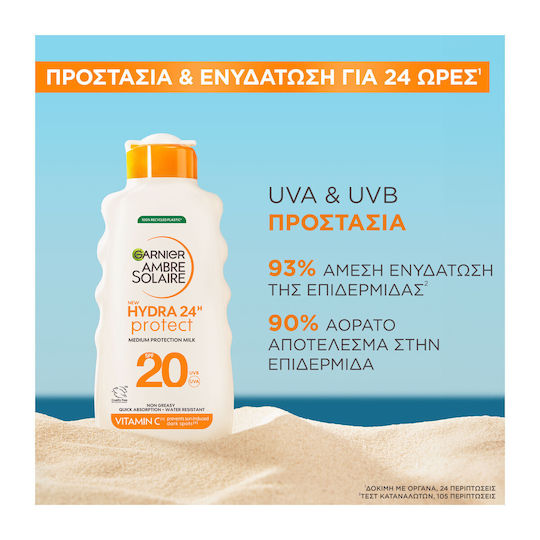 Garnier Hydra 24h Protect Waterproof Body Sunscreen SPF20 175ml