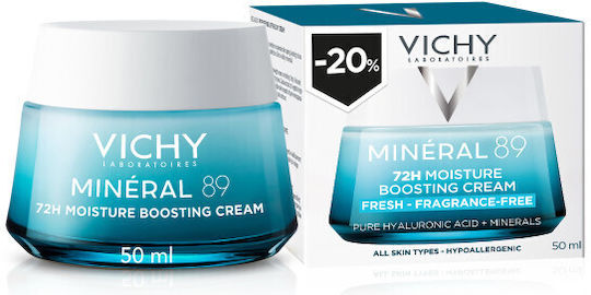 Vichy Mineral 89 Cremă Hidratantă de Față de Zi cu Acid Hialuronic și Niacinamidă 72 Ore 50ml