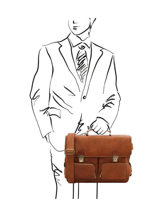 Ventimiglia Smart Connect Leder Herren Aktentasche Natural