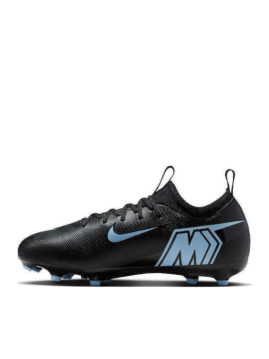 Mercurial Vapor FG/MG Παιδικά Ποδοσφαιρικά Παπούτσια με Τάπες Μαύρα