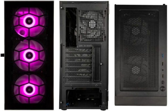Kolink Observatory HF Glass ARGB Gaming Midi Tower Κουτί Υπολογιστή με Πλαϊνό Παράθυρο Μαύρο