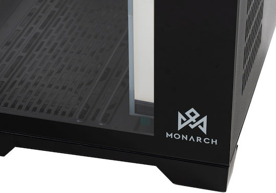 Monarch Gear Pandora Gaming Midi Tower Κουτί Υπολογιστή με Πλαϊνό Παράθυρο Μαύρο