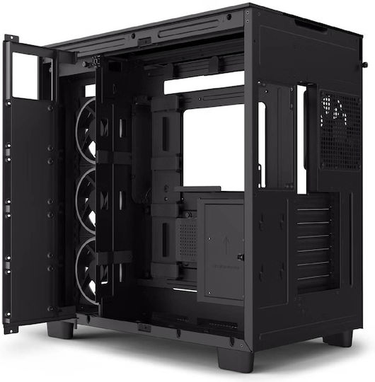 NZXT H9 Elite Gaming Midi Tower Κουτί Υπολογιστή με Πλαϊνό Παράθυρο Μαύρο